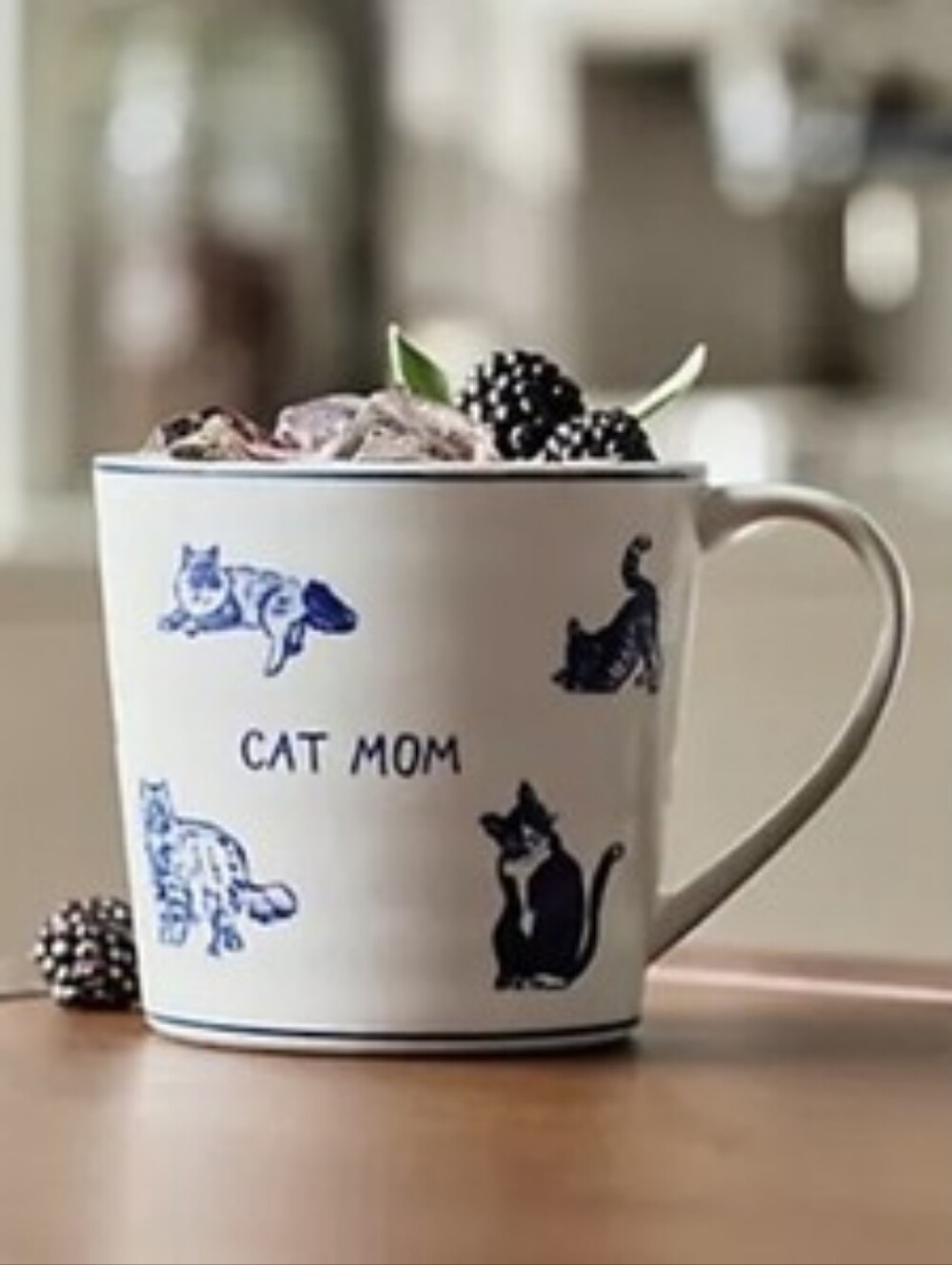 Anthropologie Molly Hatch Stoneware Cat Mom Mug